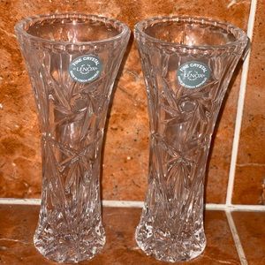 NEW Pair of Lenox Crystal Candlestick Holders NWOB